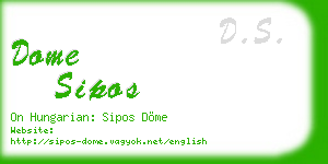 dome sipos business card